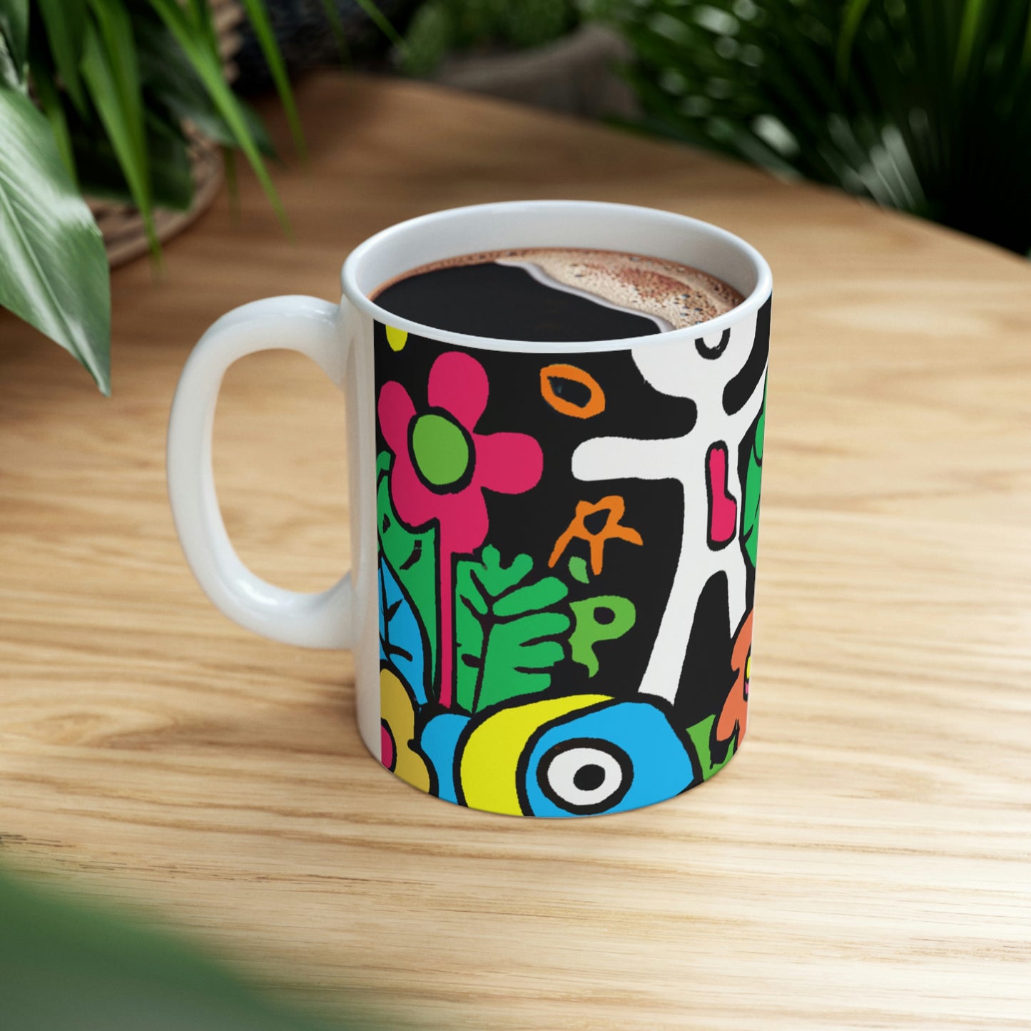 El jardín encantado de las maravillas. - La Taza de Cerámica Alienígena 11 oz