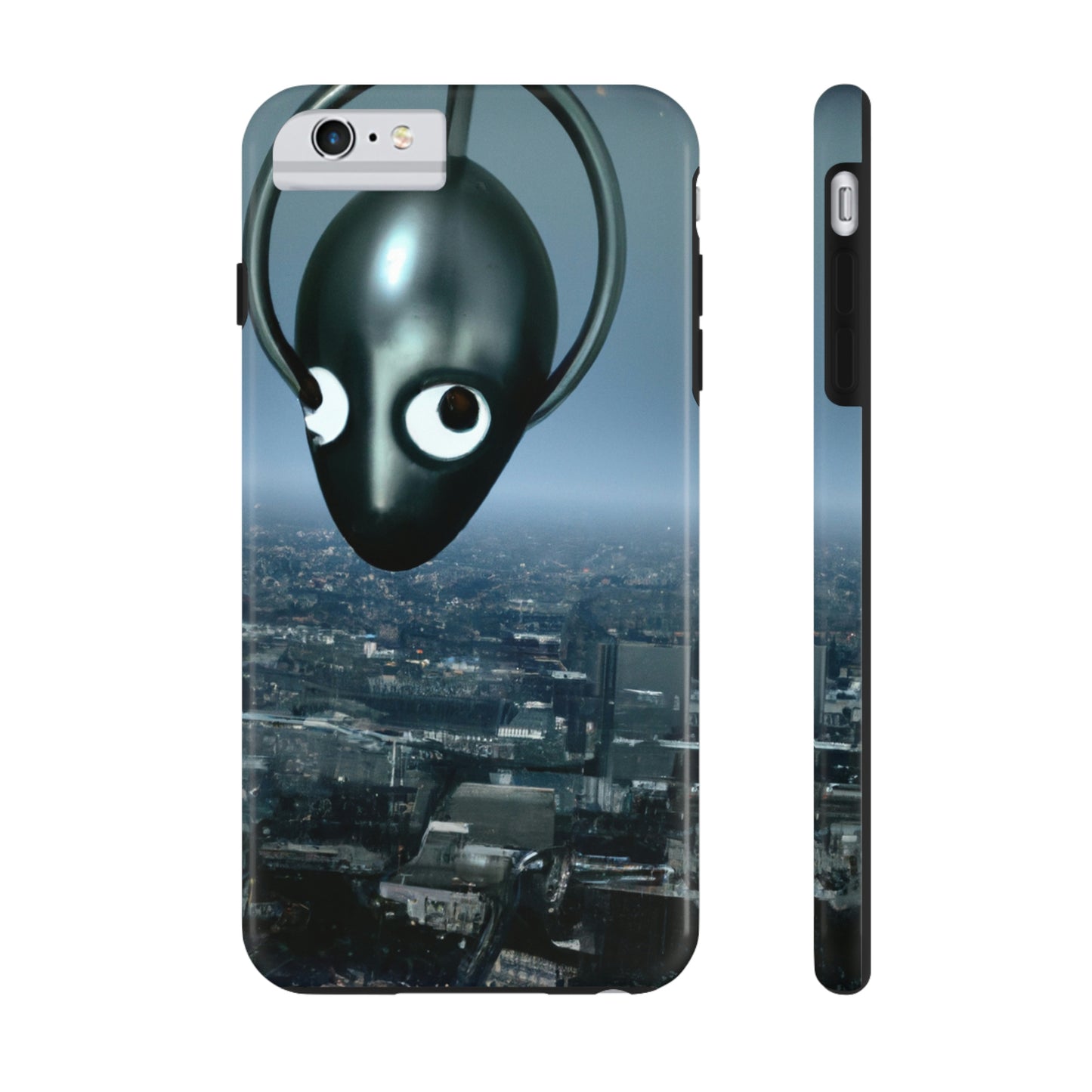 "Ein ferner Funke: Die Suche eines Außerirdischen nach einem Zufluchtsort in der Stadt." - Die Alien Tough Phone Cases