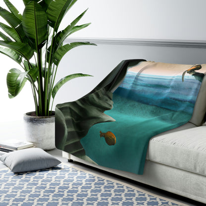 The Mystery of the Underwater Palace - The Alien Sherpa Fleece Blanket