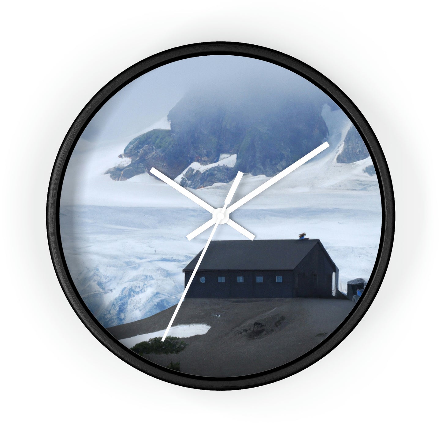 "Frozen Fears: A Haunted Glacier House" - The Alien Wall Clock