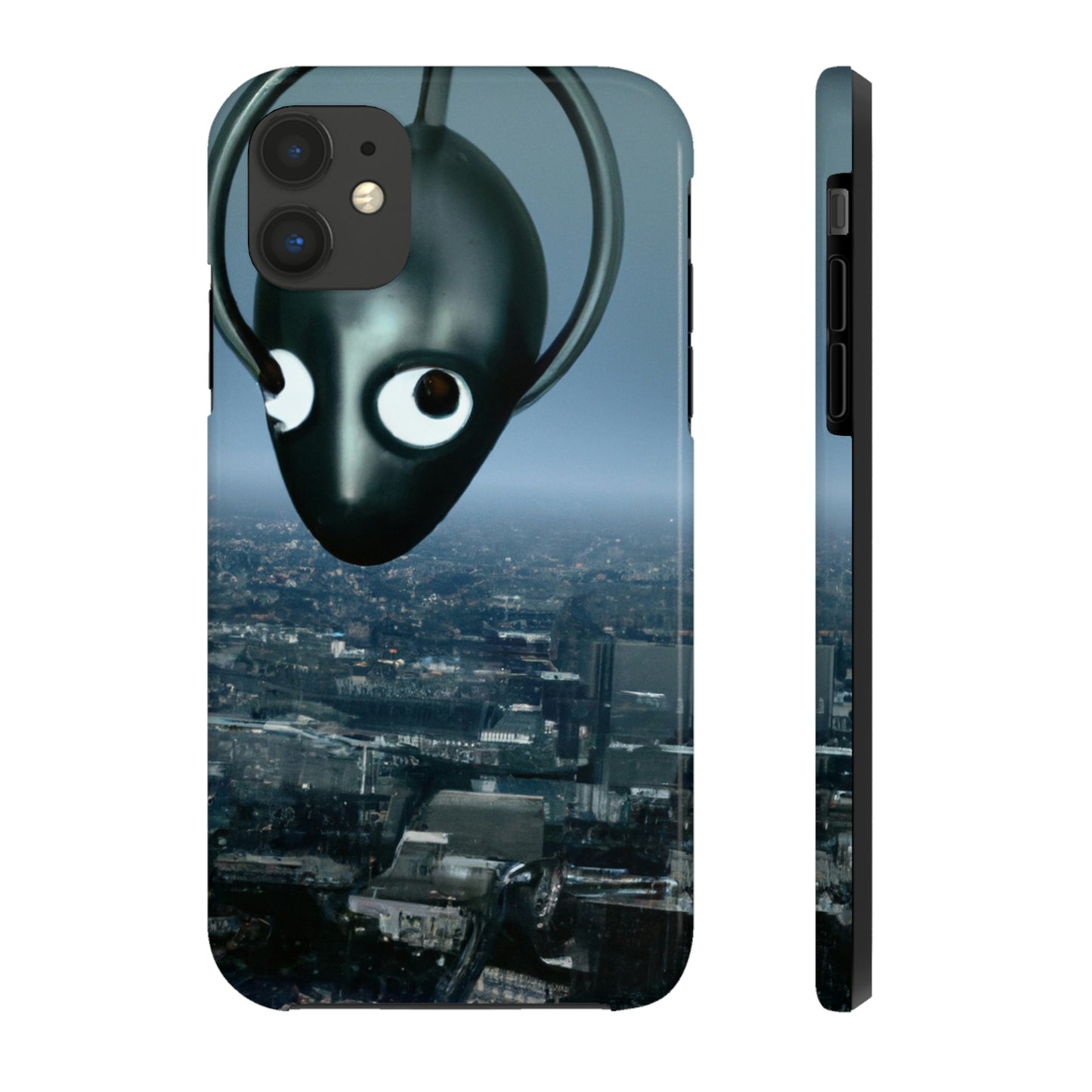 "Ein ferner Funke: Die Suche eines Außerirdischen nach einem Zufluchtsort in der Stadt." - Die Alien Tough Phone Cases