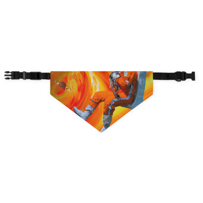 "Journeying in the Burning Orange Galaxy" - Das Alien Pet Bandana Halsband