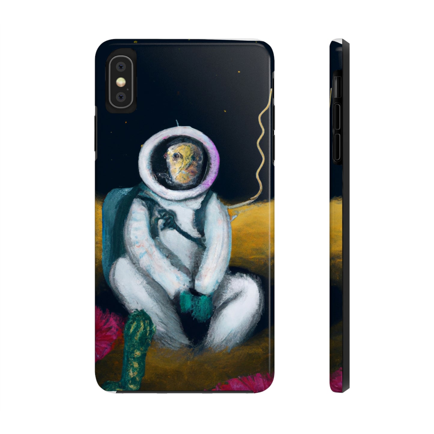 "Allein im Dunkeln: Das Überleben eines einsamen Astronauten" - Die Alien Tough Phone Cases