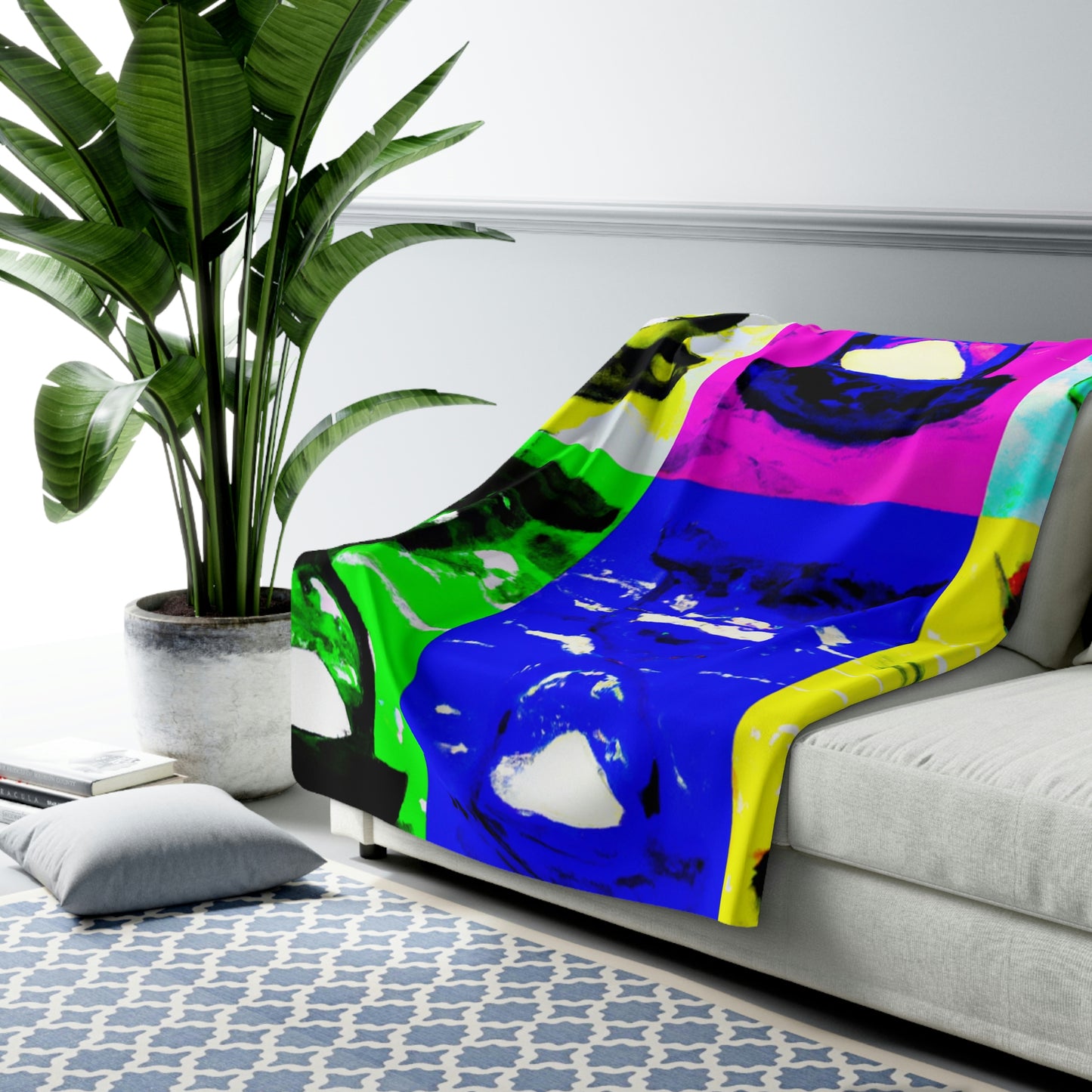 "Frozen in Time" - The Alien Sherpa Fleece Blanket