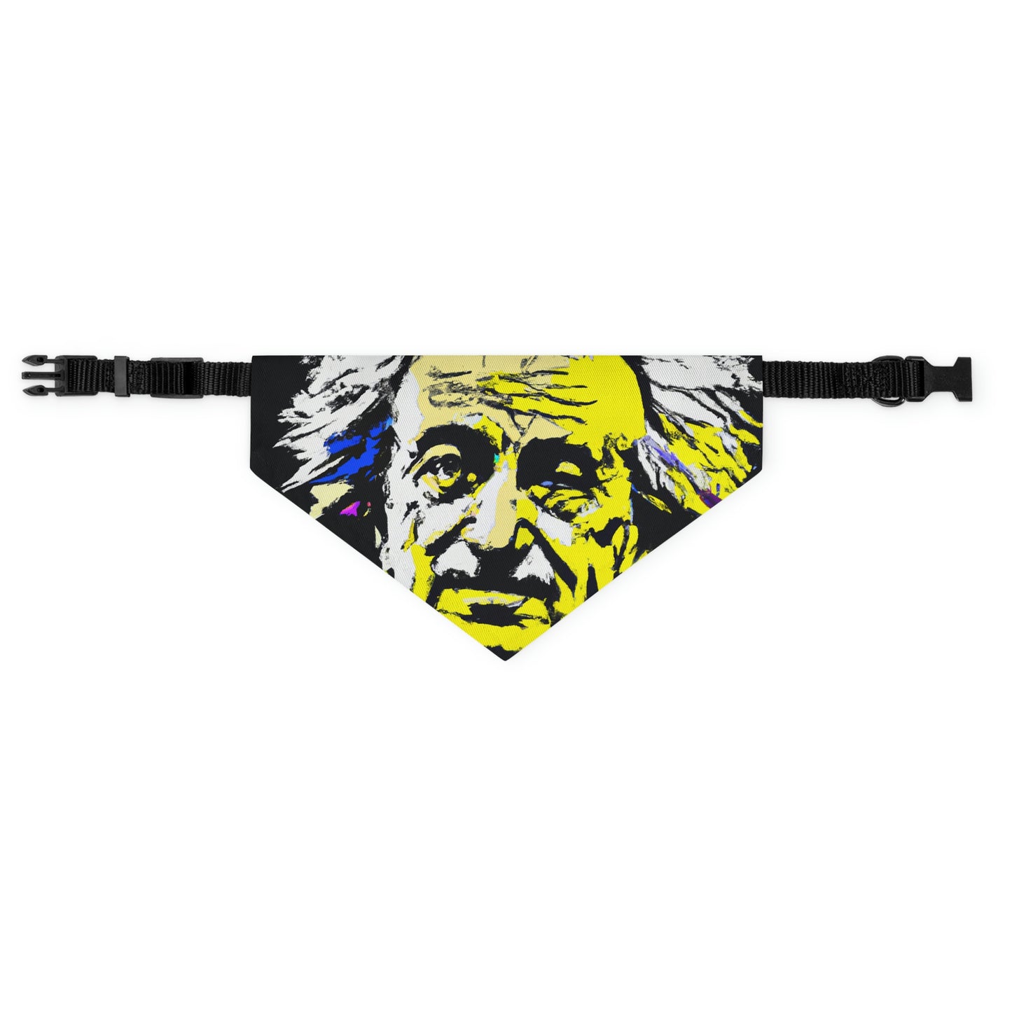 "Albert Einstein: un retrato de arte pop" - El collar de bandana para mascota alienígena