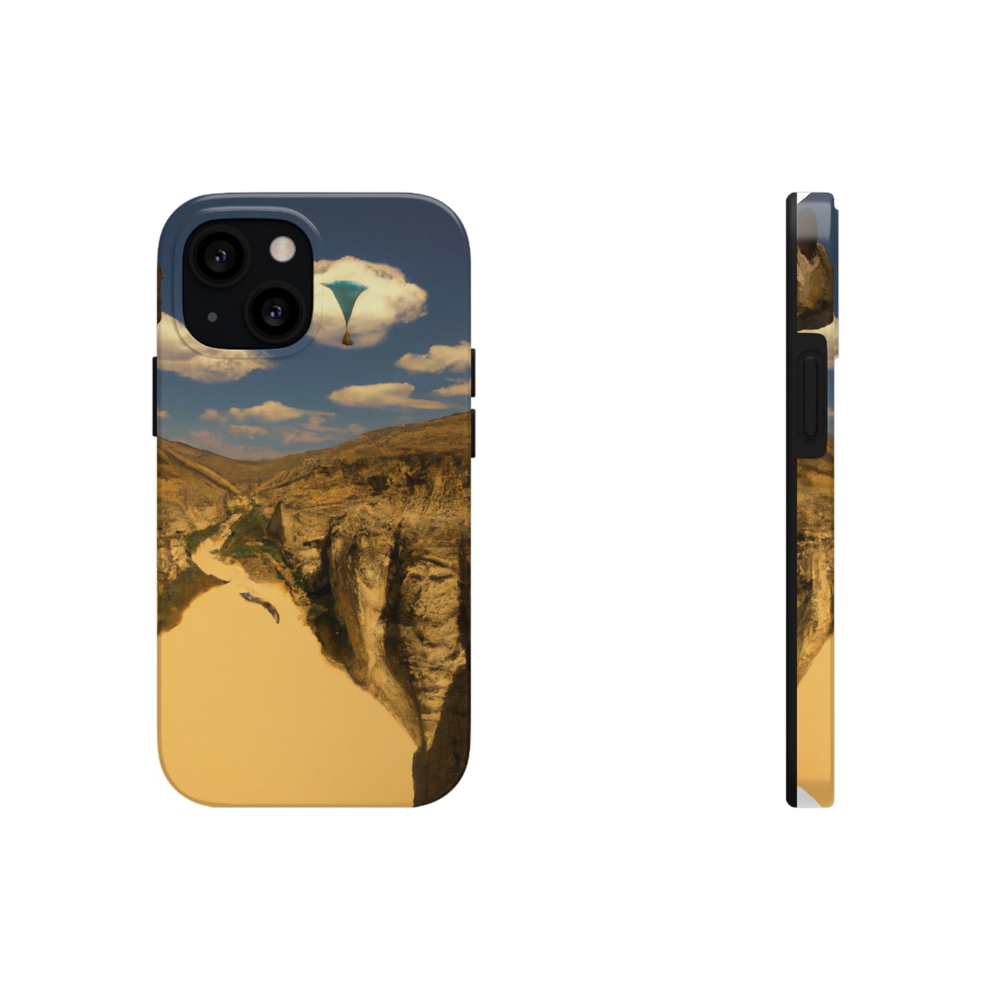 "Feline Flight Over the Grand Gulch" - Die Alien Tough Phone Cases