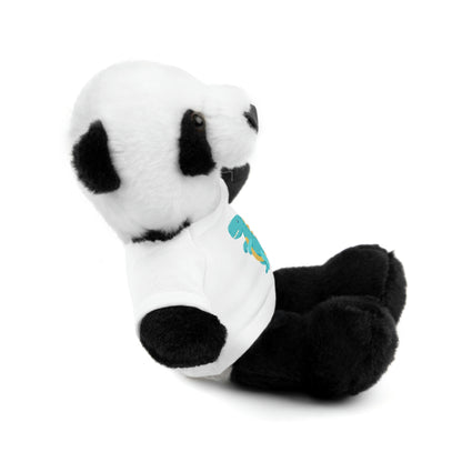 The Alien Stuffed Bear, Bunny, Jaguar, Lion, Panda or Sheep with T-Shirt Dinosaur