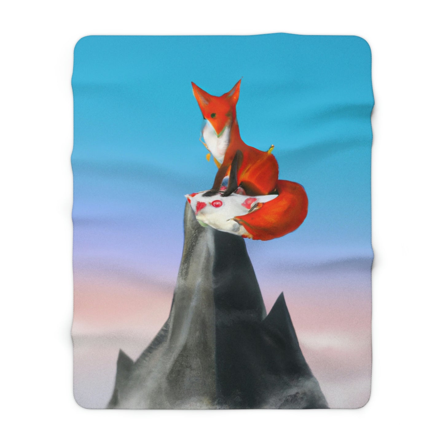 The Fox That Peaketh on the Mountain - The Alien Sherpa Fleece Blanket