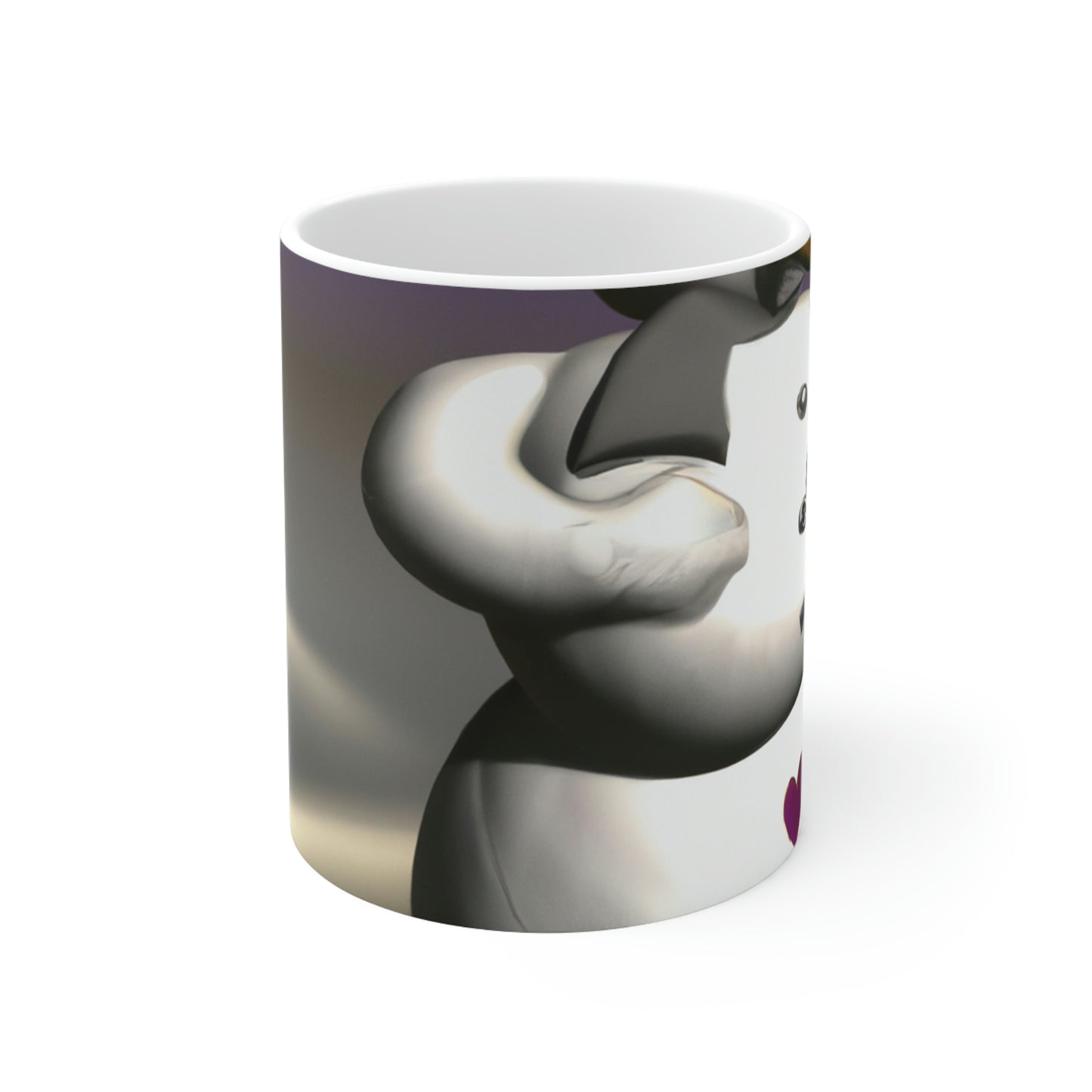 "Chilly But Hopeful: The Snowman's Quest For A Hug" - The Alien Ceramic Mug 11 oz