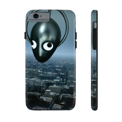 "Ein ferner Funke: Die Suche eines Außerirdischen nach einem Zufluchtsort in der Stadt." - Die Alien Tough Phone Cases