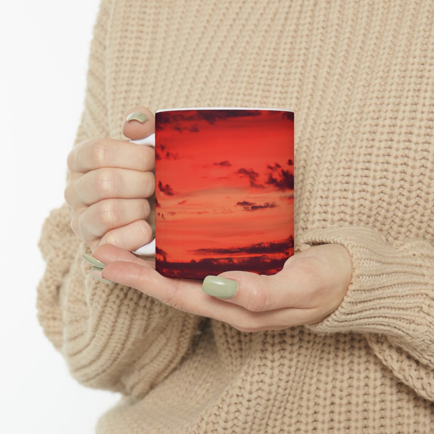 "Lonely Lighthouse on Fire" - The Alien Ceramic Mug 11 oz