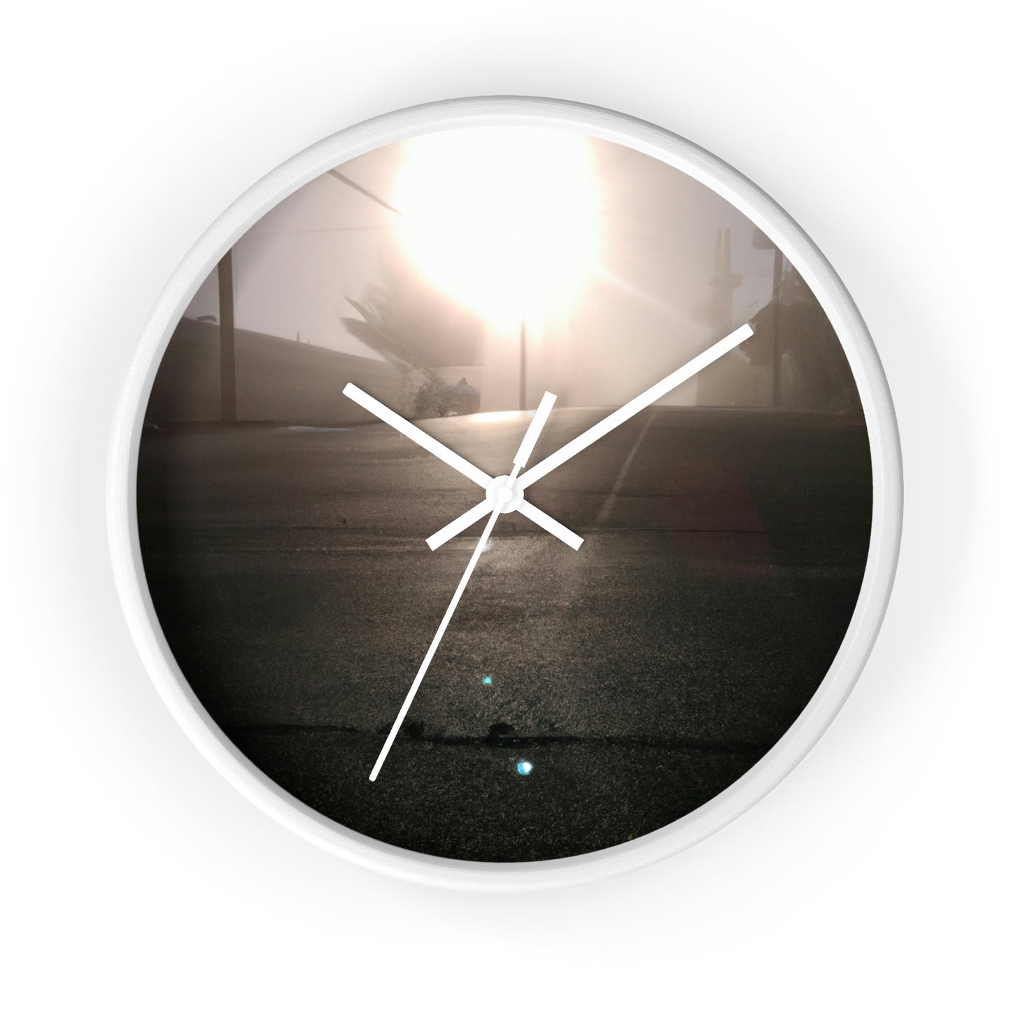 "A Gleaming Dawn in a Misty City". - The Alien Wall Clock