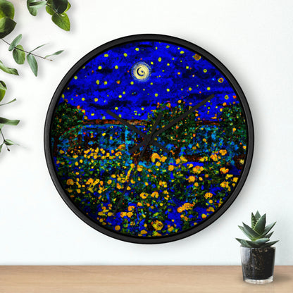 "A Midnight Celebration in Grandma's Garden" - The Alien Wall Clock