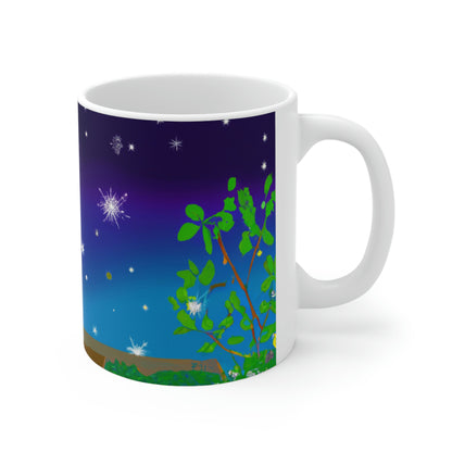 "A Celestial Garden of Color" - The Alien Ceramic Mug 11 oz