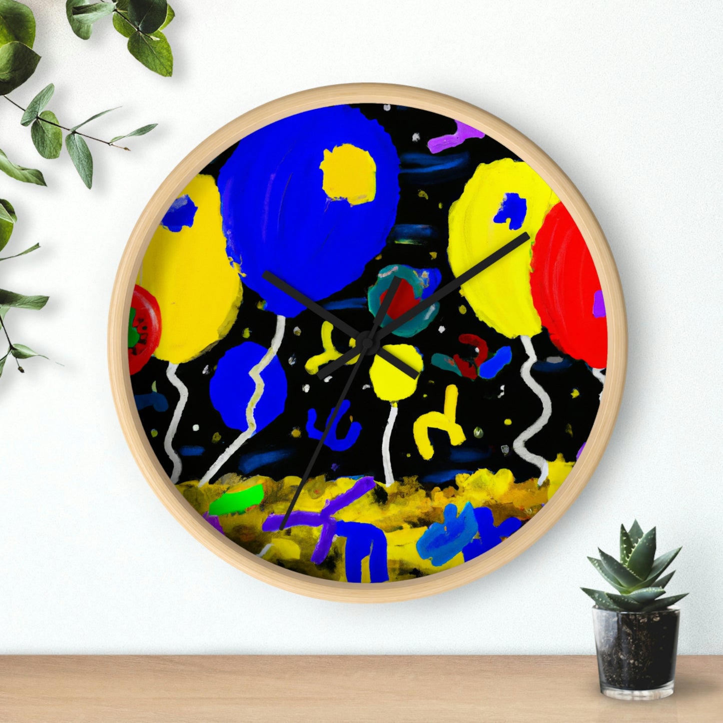 "A Starry Night Rainbow" - El reloj de pared alienígena