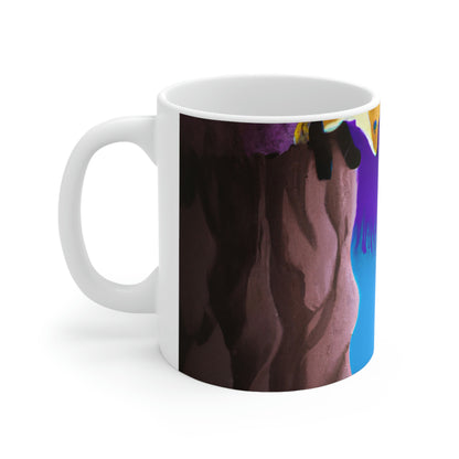 El zorro en la caverna - El alienígena Taza de cerámica 11 oz