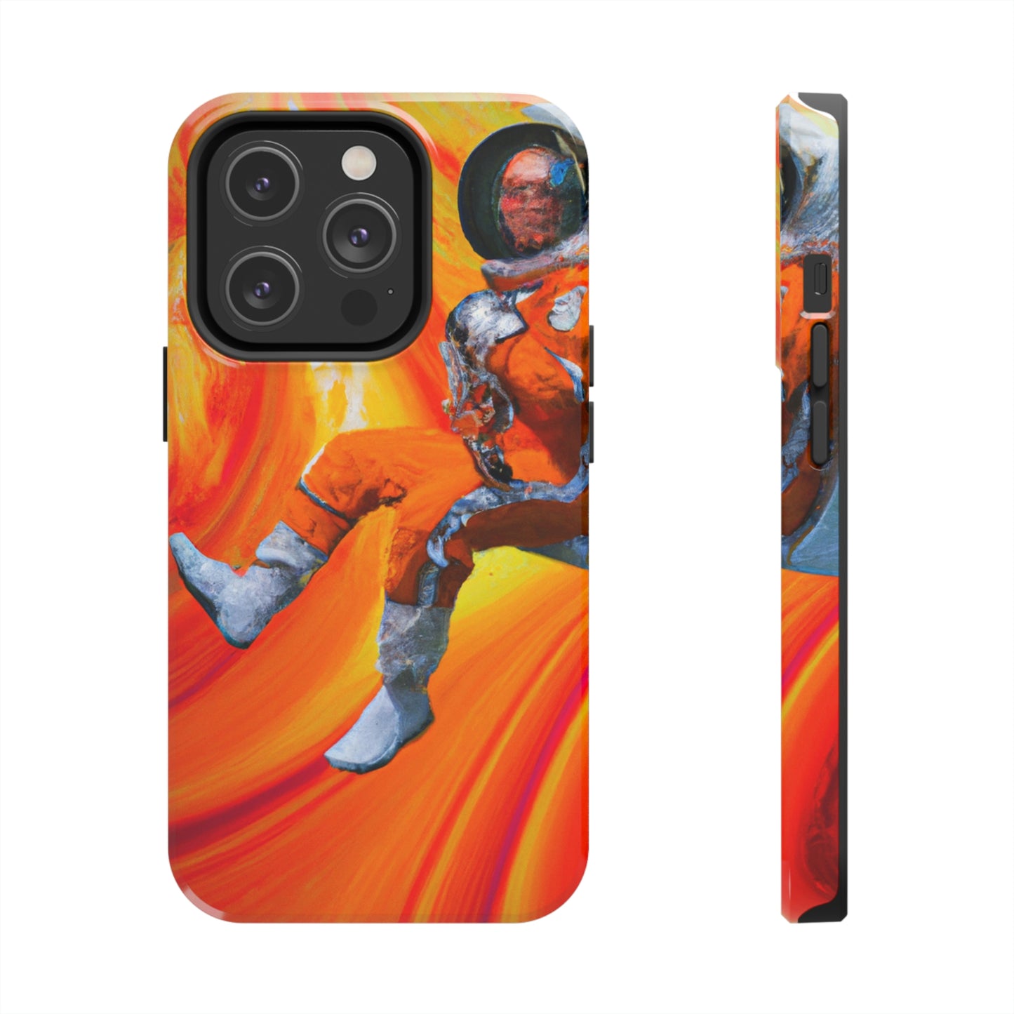 "Journeying in the Burning Orange Galaxy" - The Alien Tough Phone Cases