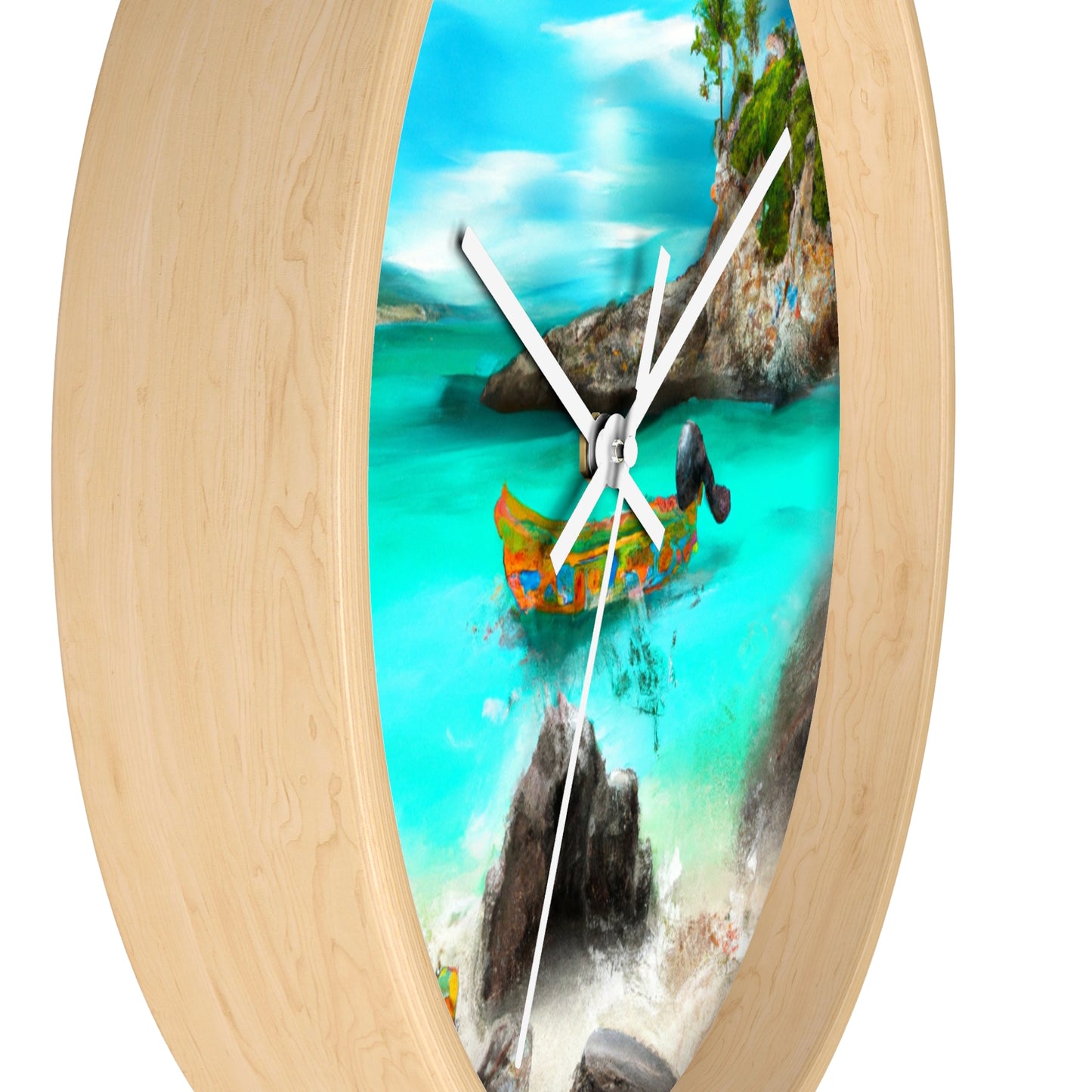 "Caribbean Fiesta on the Beach - A Digital Exploration of Mexican Culture" - The Alien Wall Clock