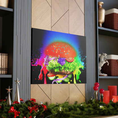 "Burger Rainbow" - Die Alien-Canva