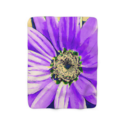 Purple Petals Popping: Create an Eye-Catching Daisy-Rose Fusion - The Alien Sherpa Fleece Blanket