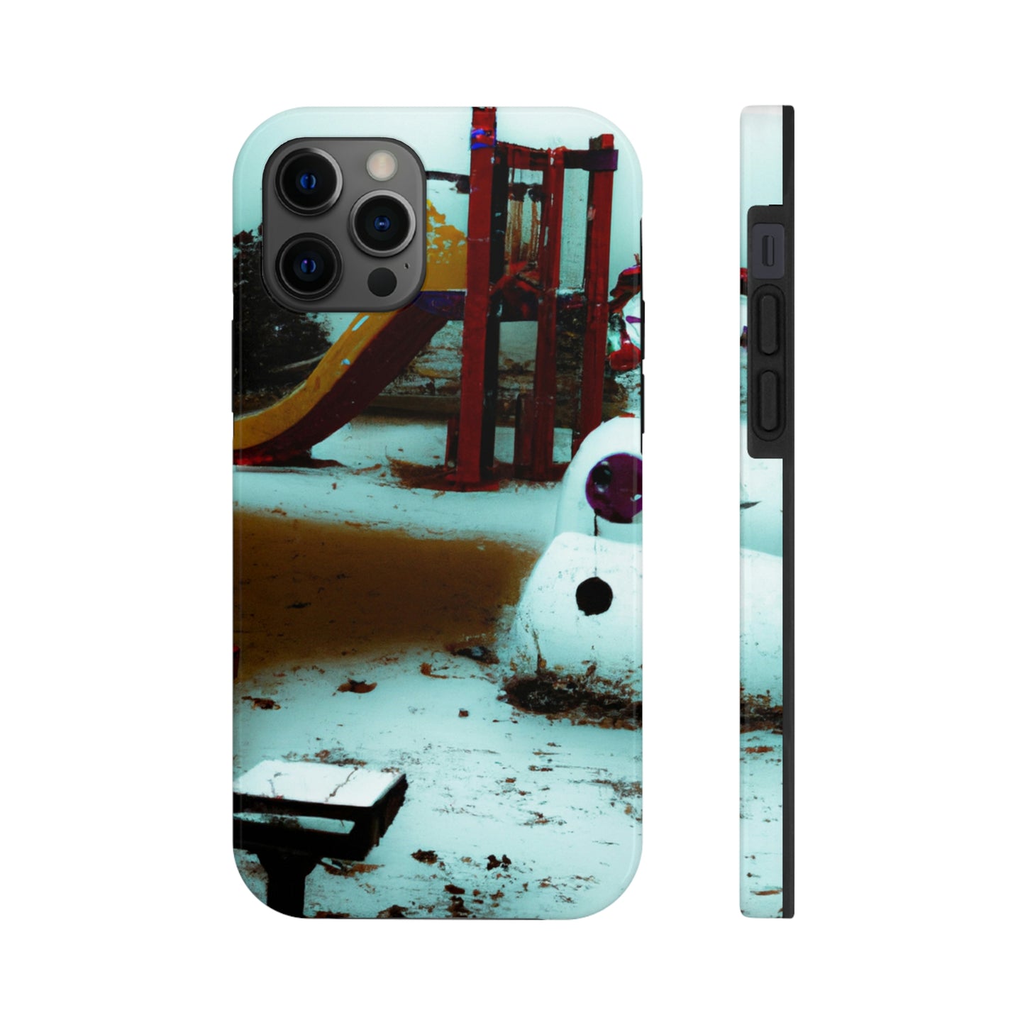 "Melancholy Snowman in a Silent Playground" - The Alien Tough Phone Cases