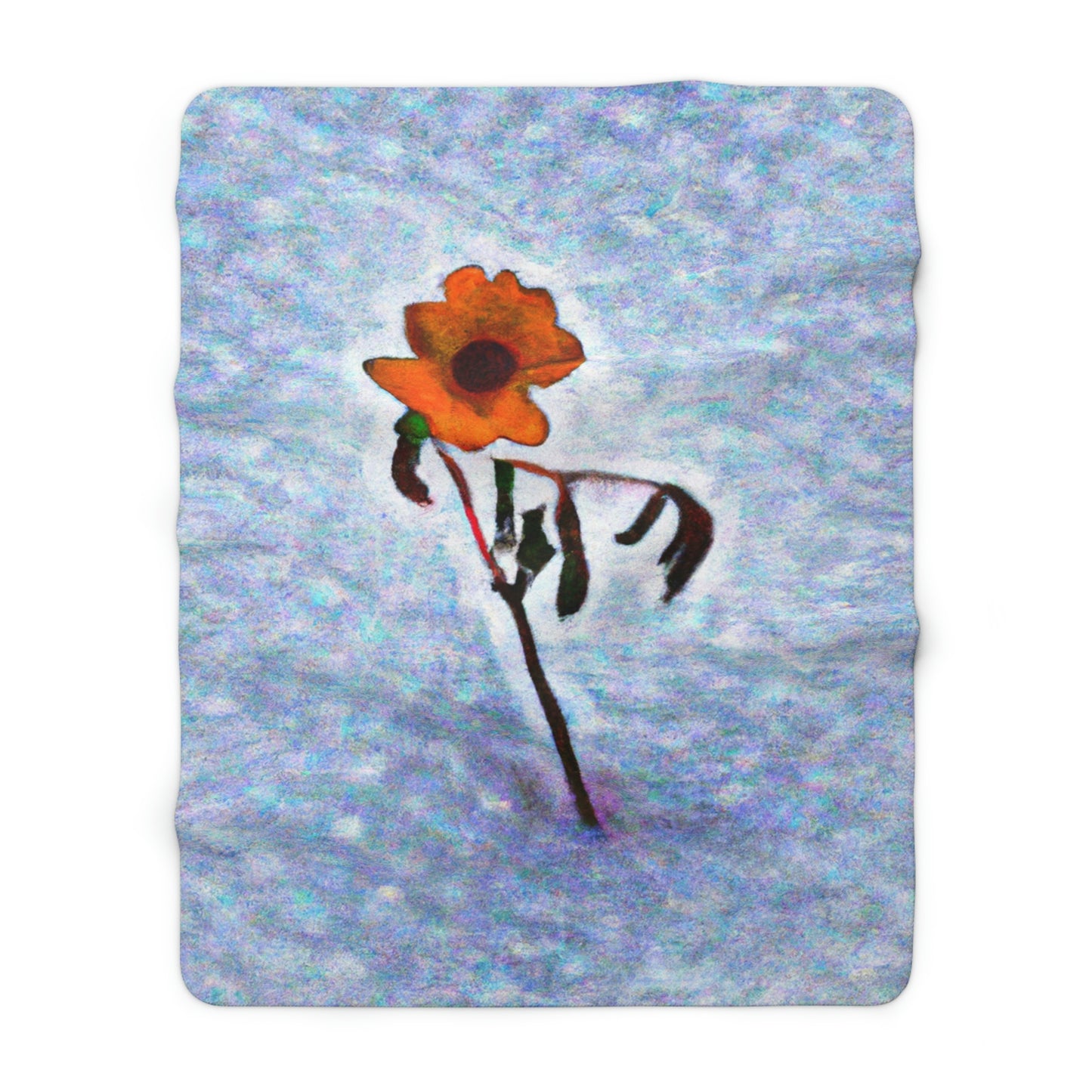 "A Flower Refusing to Shiver" - The Alien Sherpa Fleece Blanket