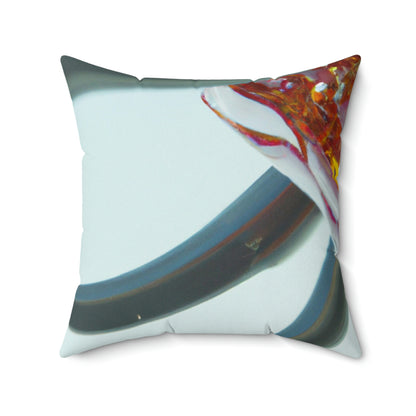 "Robotic Flower Power" - The Alien Square Pillow