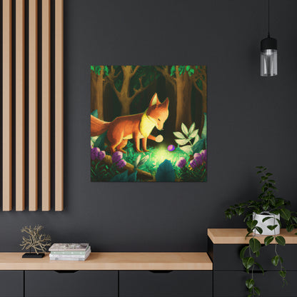 "The Gem-Seeking Fox in the Enchanted Forest" - The Alien Canva