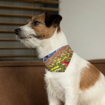 "A Blissful Tour of Floral Splendor" - The Alien Pet Bandana Collar