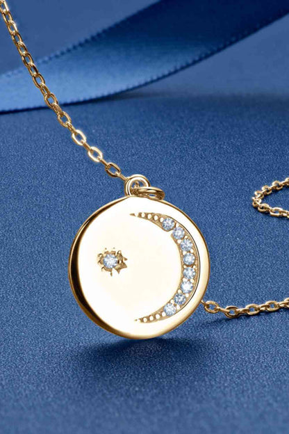 Moissanite Round Pendant Necklace