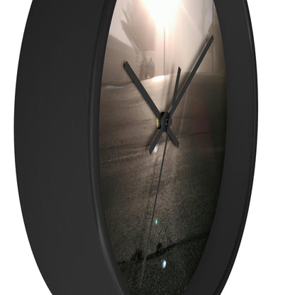 "A Gleaming Dawn in a Misty City". - The Alien Wall Clock