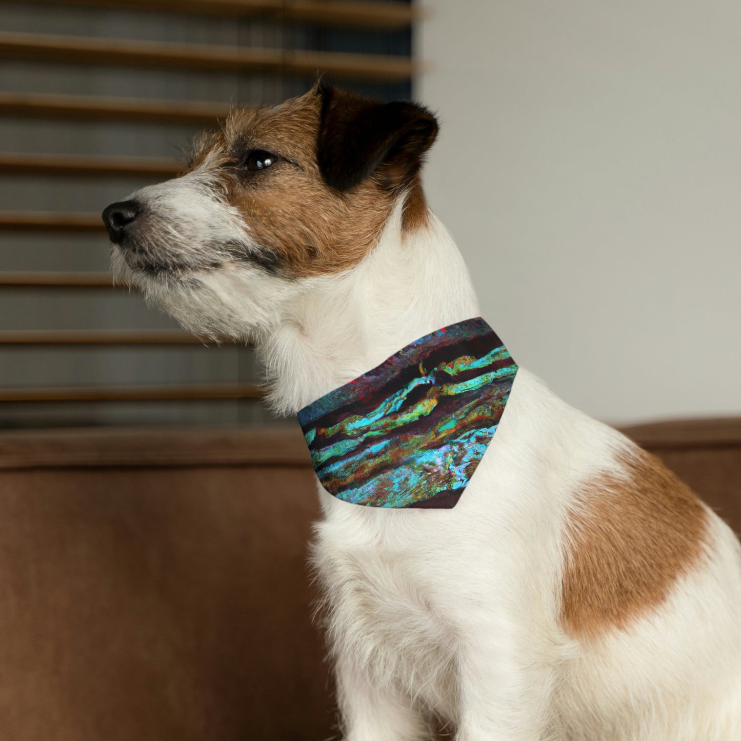 "Dusk at Sea: A Tempestuous Gathering" - El collar de bandana para mascotas alienígenas