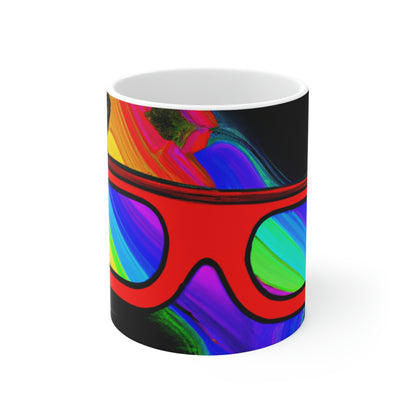 "Cool Cat in Sunglasses" - The Alien Ceramic Mug 11 oz