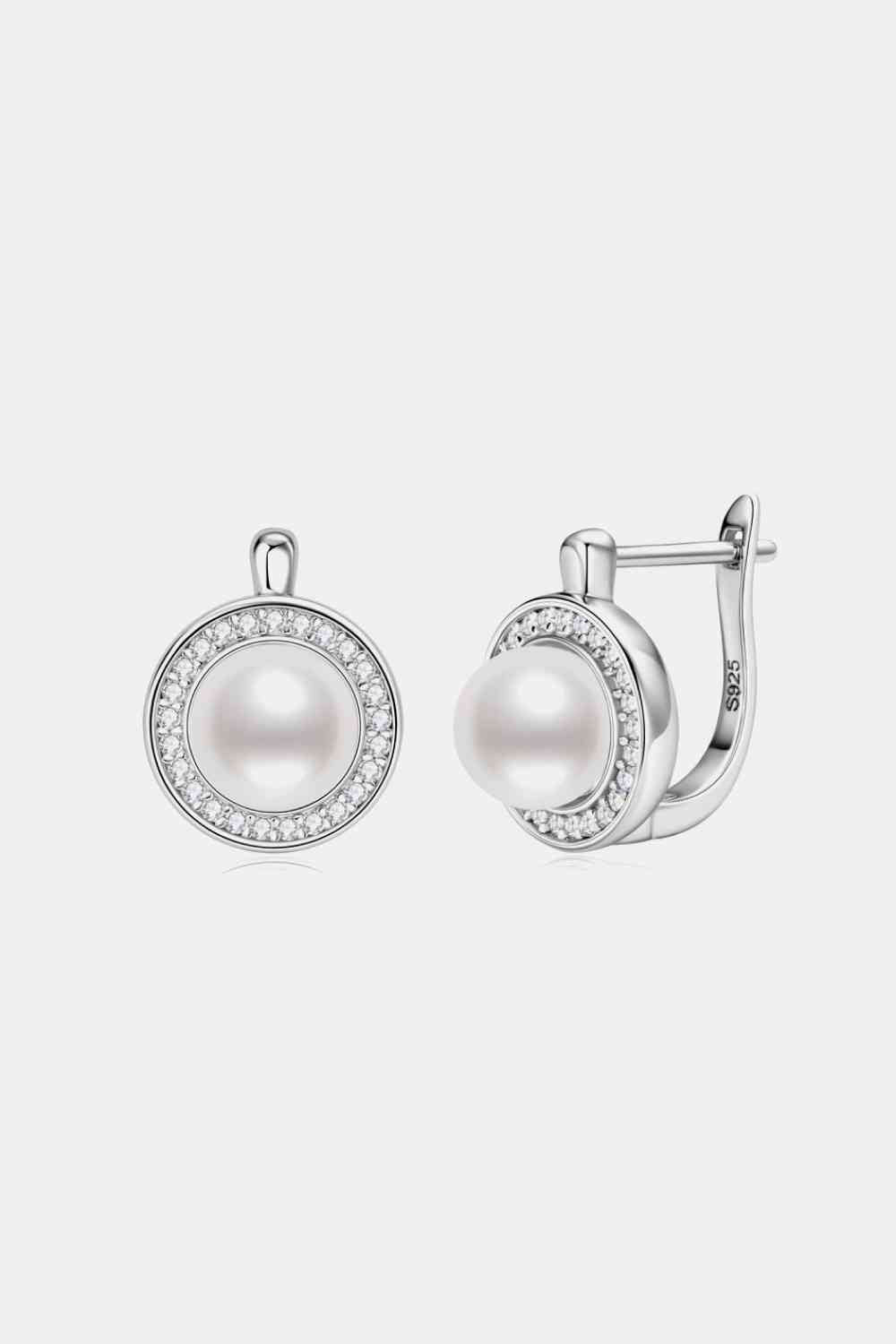 Ohrringe aus 925er-Sterlingsilber mit Moissanit-Perlen