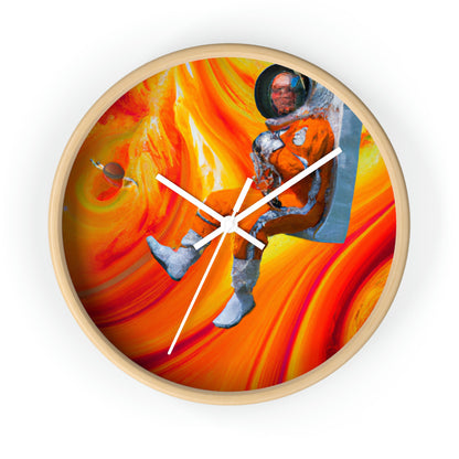 "Journeying in the Burning Orange Galaxy" - The Alien Wall Clock