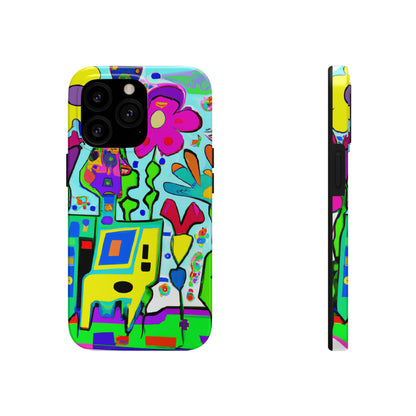 "A Mystical Garden of Rainbow Petals" - The Alien Tough Phone Cases