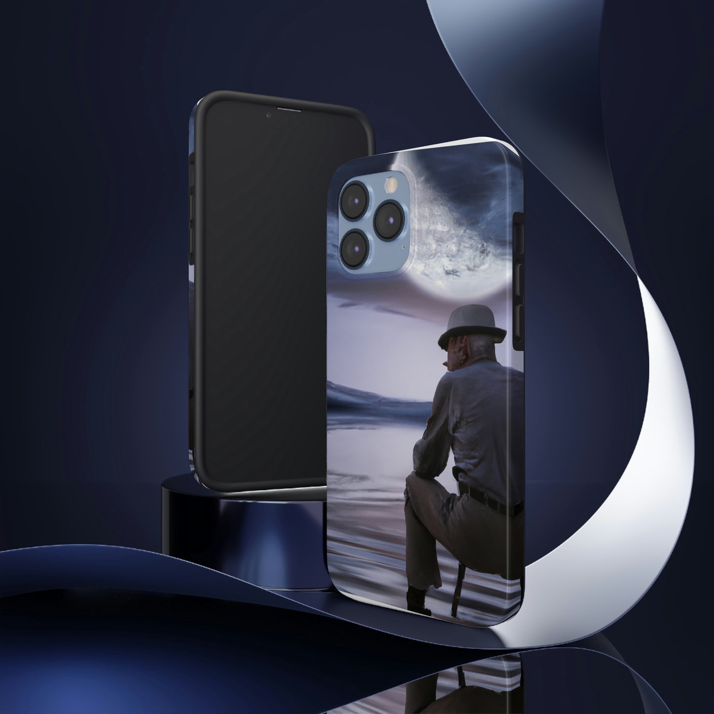 Moonlight Reflections on a Quiet Lake – Die Alien Tough Phone Cases