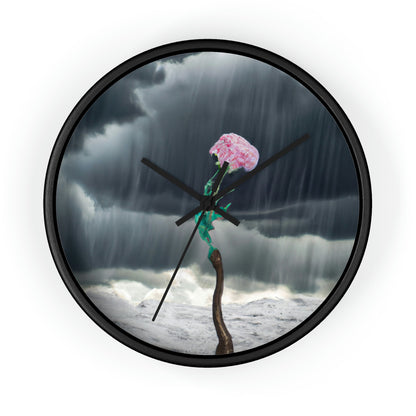 "Aight Against the Storm: The Story of a Lonely Flower" - The Alien Wall Clock