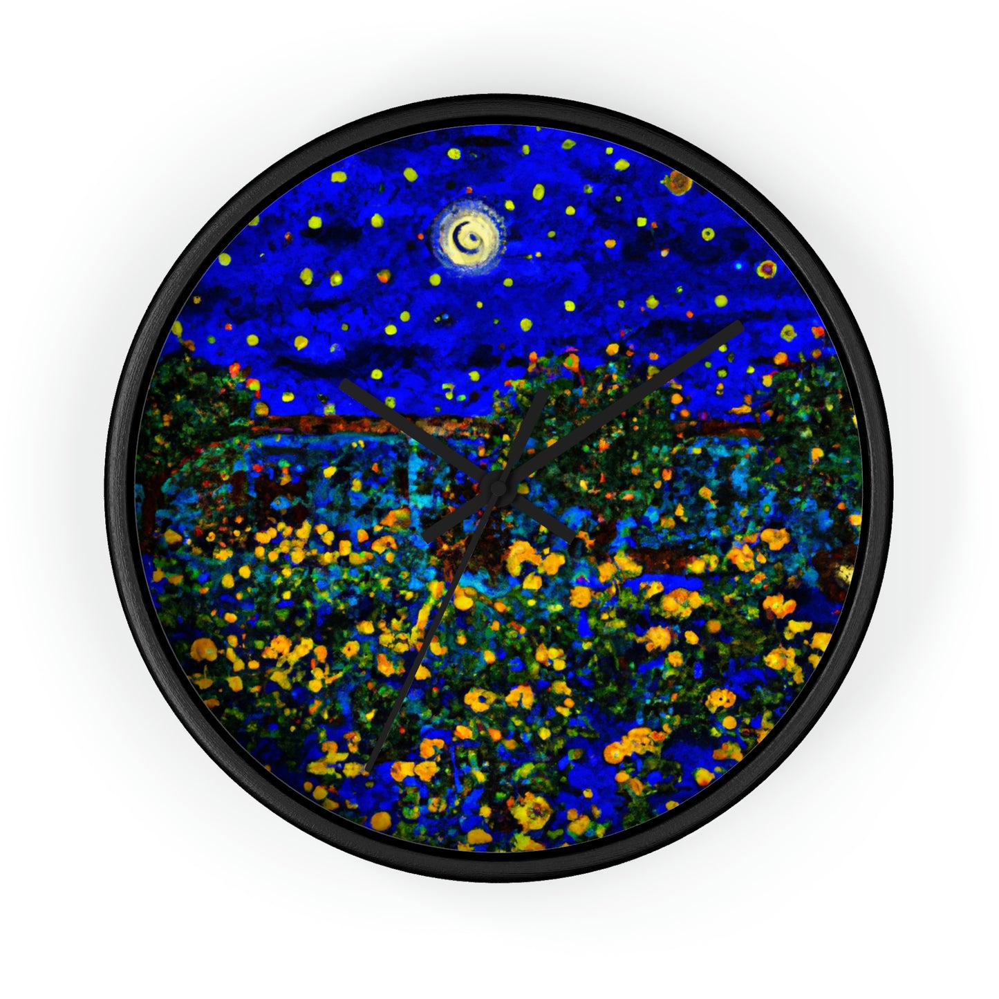 "A Midnight Celebration in Grandma's Garden" - The Alien Wall Clock