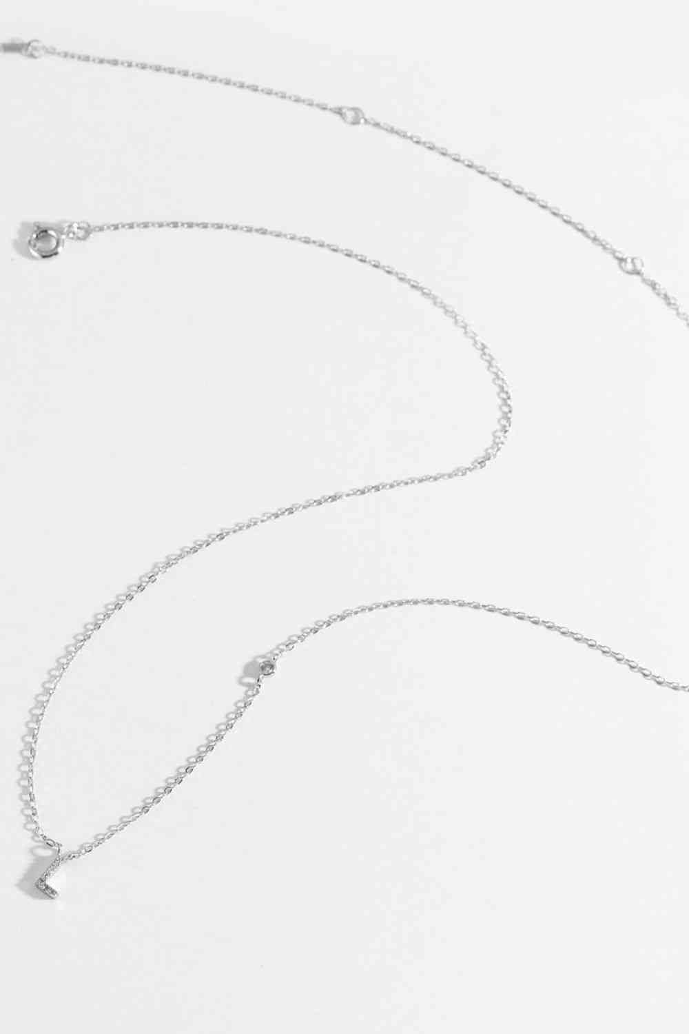 L bis P Zirkon 925 Sterling Silber Halskette