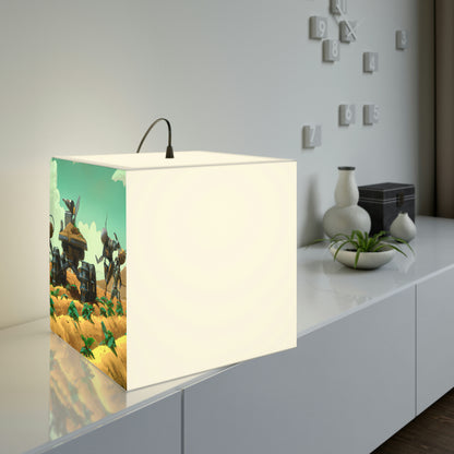 "Harvesting Hope: A Post-Apocalyptic Tale of Robot Farmers" - The Alien Light Cube Lamp