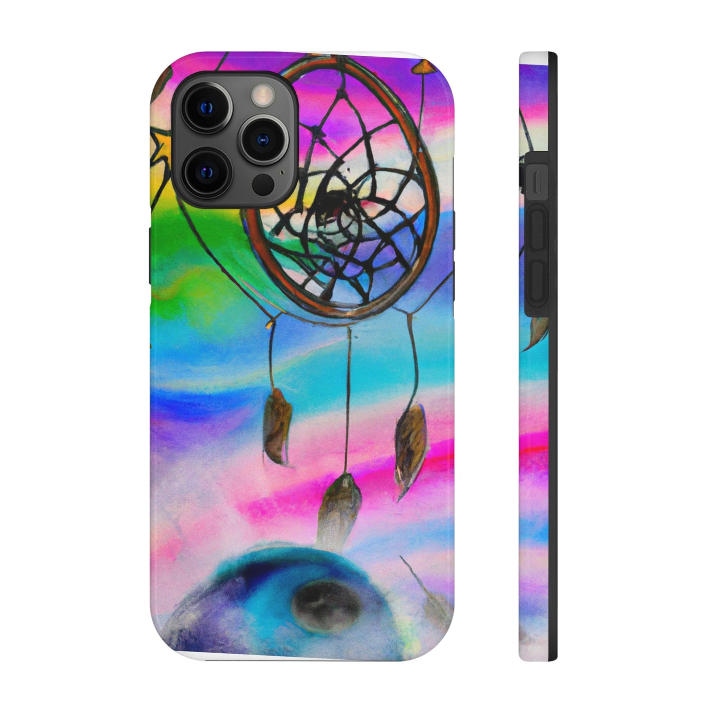 "Una galaxia de sueños: un colorido atrapasueños captura el polvo de estrellas que cae" - The Alien Tough Phone Cases