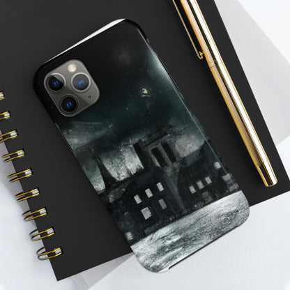 "Nocturno luminoso: una ciudad iluminada por la luz de la luna" - The Alien Tough Phone Cases