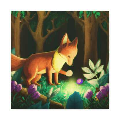 "The Gem-Seeking Fox in the Enchanted Forest" - The Alien Canva