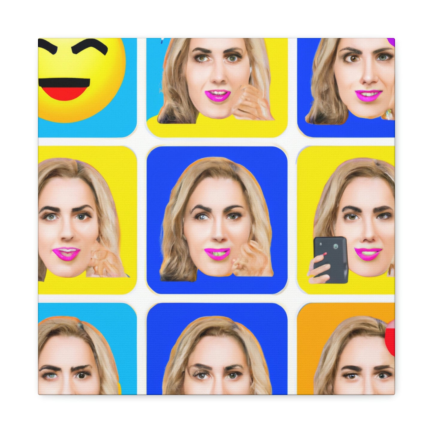 "Emoji-zing a Celebrity: A Pop Art Portrait" - The Alien Canva