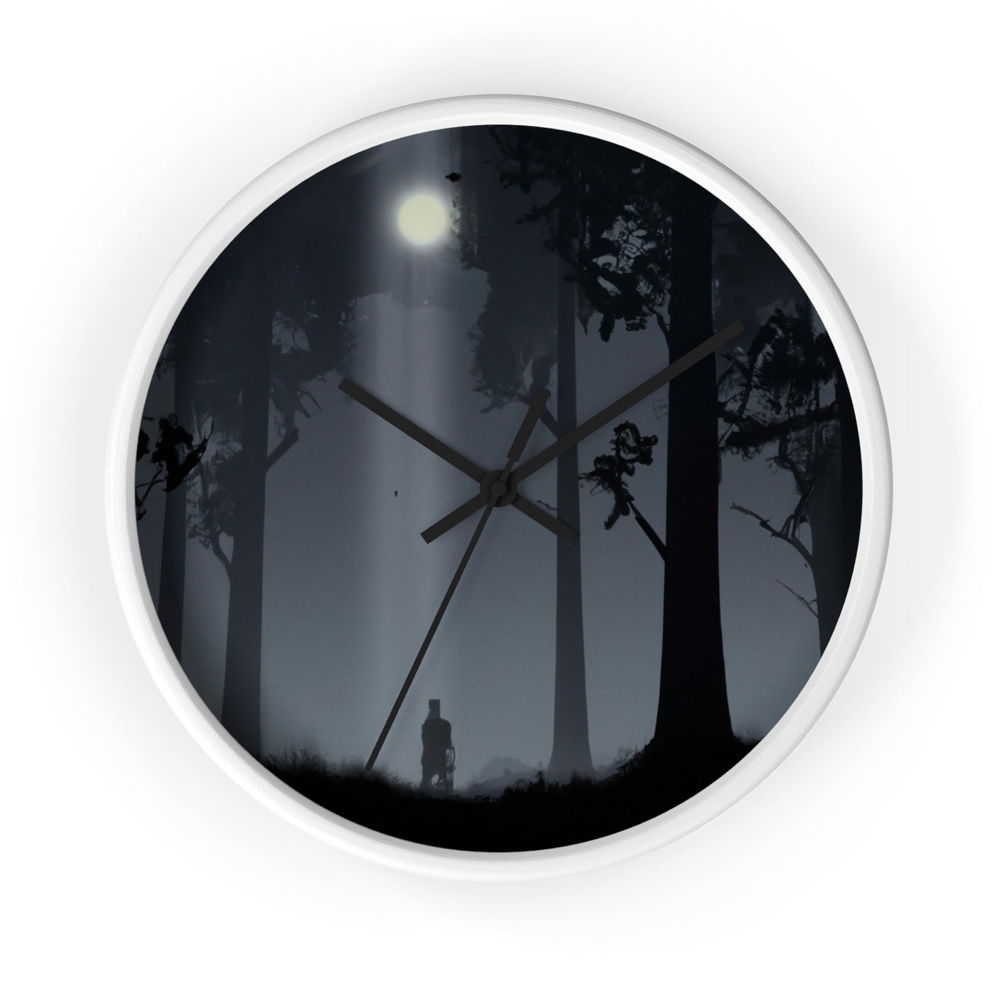 Lost in the Moonlight Forest. - The Alien Wall Clock