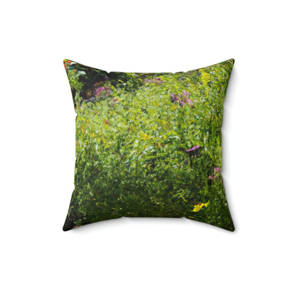 "Garden of Colorful Radiance" - The Alien Square Pillow