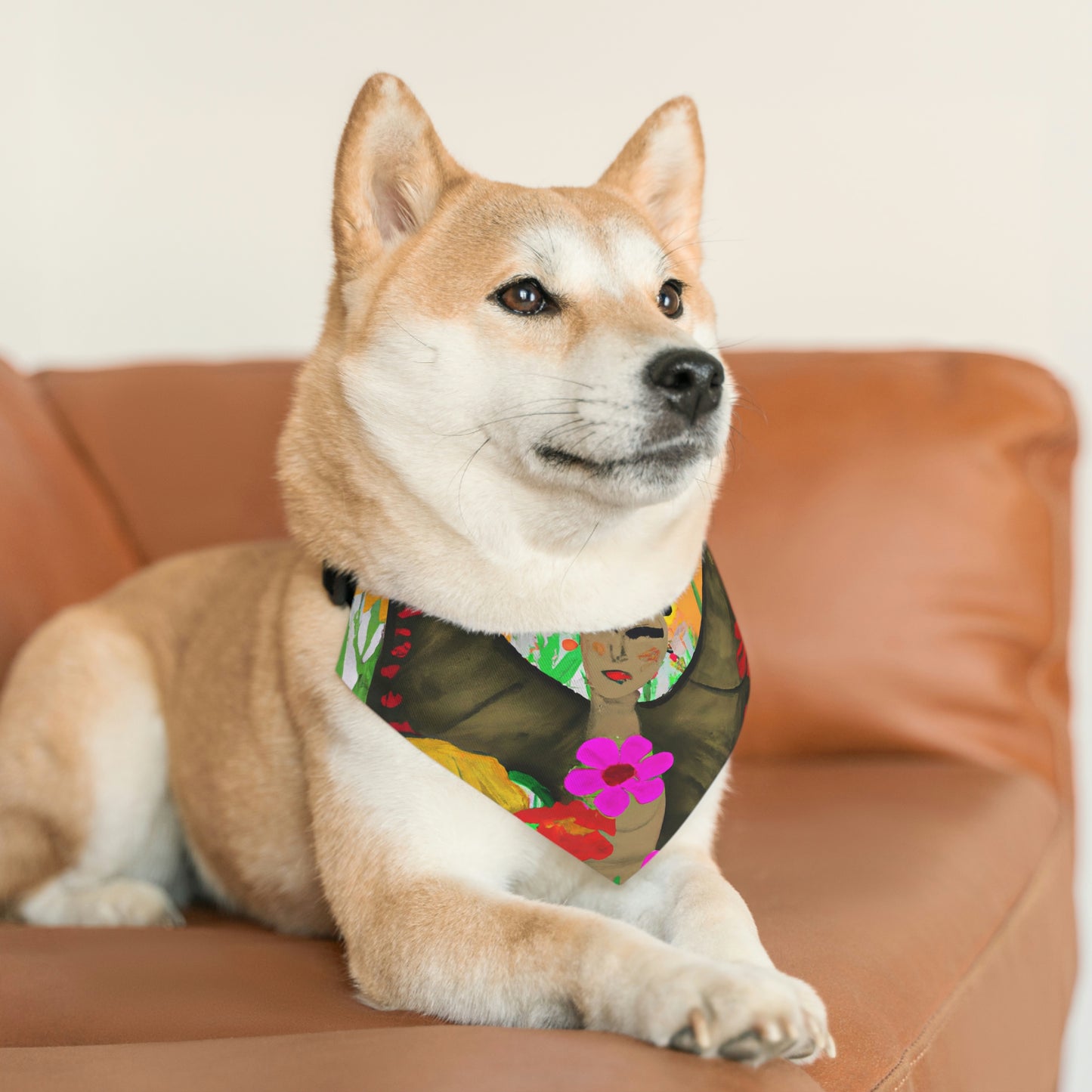 "Butterfly Ballet in the Wildflower Meadow" - The Alien Pet Bandana Collar