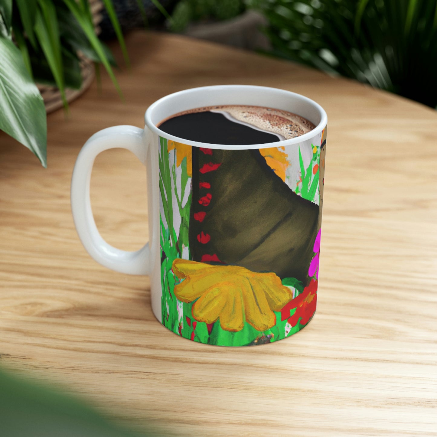 "Butterfly Ballet in the Wildflower Meadow" - The Alien Taza de cerámica 11 oz