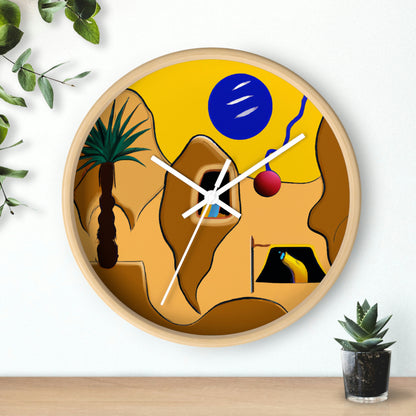 "Desert Mirage: The Forgotten Oasis" - The Alien Wall Clock